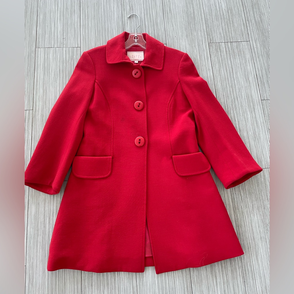 Trend Coat Pink Tartan New Without Tags